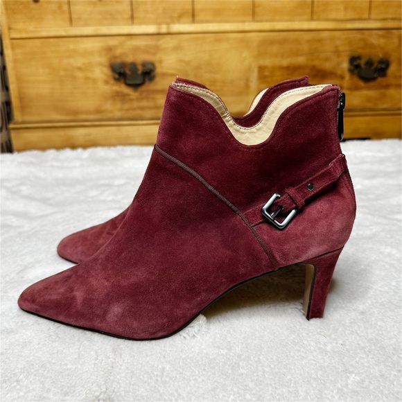 Adrienne Vittadini Shaye Suede Pointed Toe Ankle Booties Ox Women’s Sz 8.5 - Picture 2 of 12
